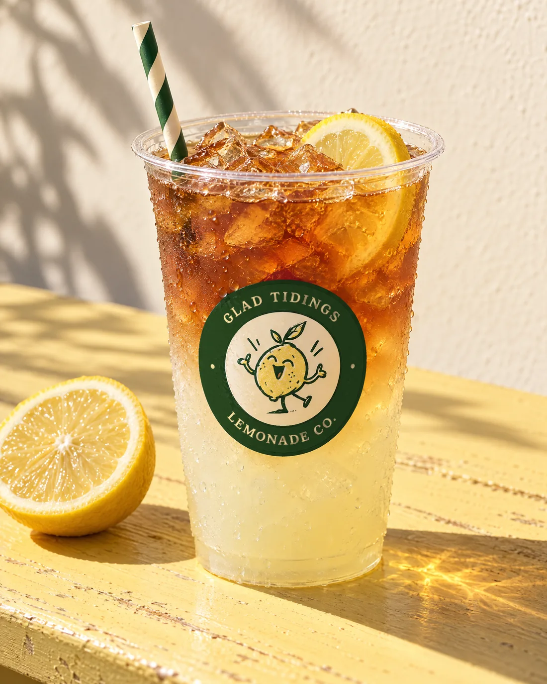 Half lemonade, half sweet tea over ice